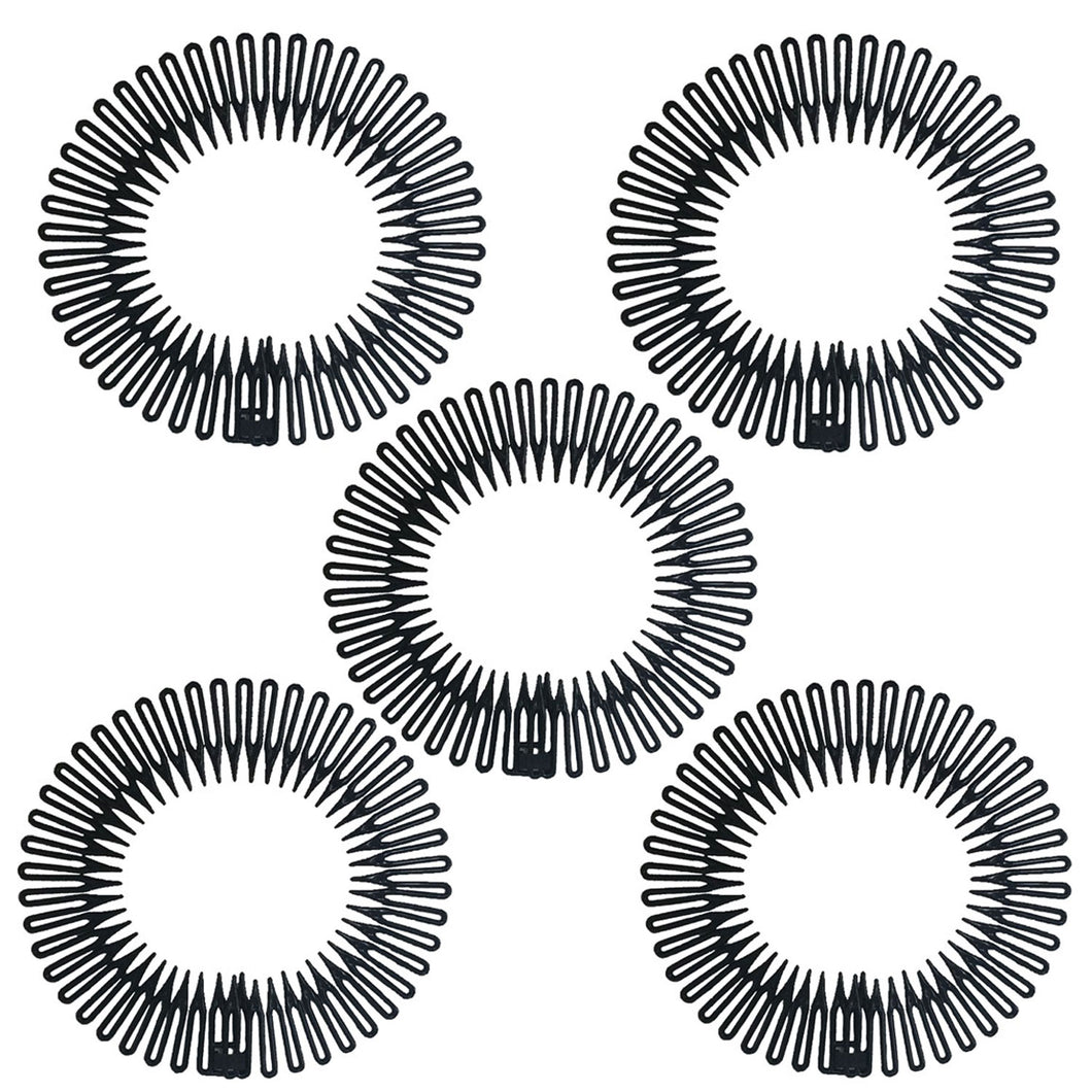 10 pcs set Hair Comb Headbands Stretch Flexible Plastic Circle