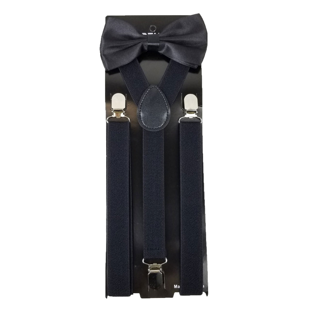 Suspender & Bow Tie Set for Adults Men Women Teens