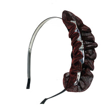 Load image into Gallery viewer, Metal Headbands with Metallic Color Mesh Fabric &amp; Crystal  Beads Stones
