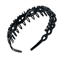 Load image into Gallery viewer, 3 PCS Assorted Black Comb Headband for Women Girls Teeth Hairband
