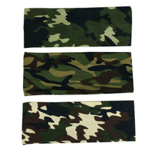 Load image into Gallery viewer, 3 Assorted Camouflage Yoga Headbands For Men Women Girls Hairband Headwrap
